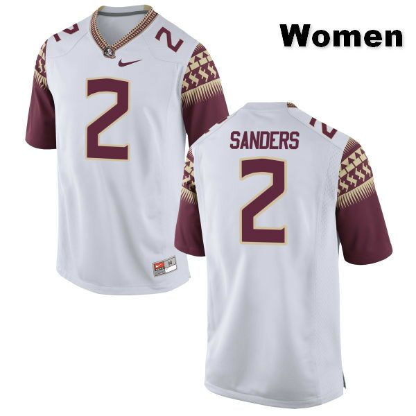 Women's NCAA Nike Florida State Seminoles #2 Deion Sanders College White Stitched Authentic Football Jersey OYD2769UZ